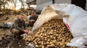 Met ‘inslurfen’ geven Johan en Cor waardeloze aardappels weer nut: daar word je vrolijker van